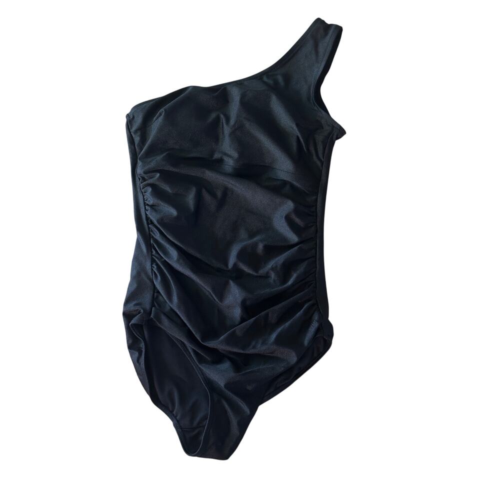 ALBION FIT ICON RUCHED ONE-PIECE, BLACK - Picture 5 of 8